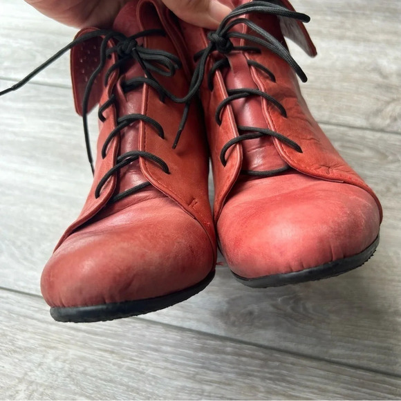 Claudia Laser Cutout Leather Fold Over Cuff Heeled Boots - Picture 12 of 16